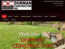 Tablet Screenshot of dormanconstruction.com